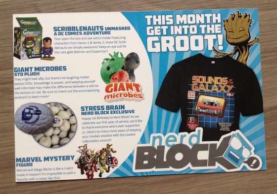 Nerd Block Subscription Box Review – September 2014 Card