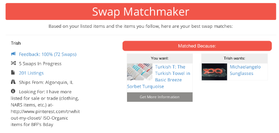Swap Matchmaker