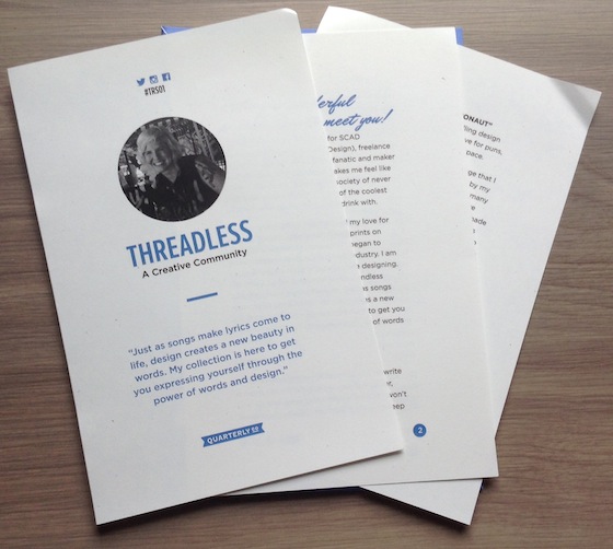 Threadless Quarterly Subscription Box Review #TRS01 Letter