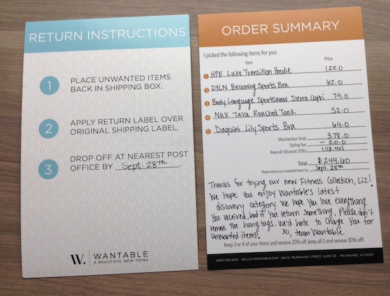 Wantable Fitness Subscription Service Review Info