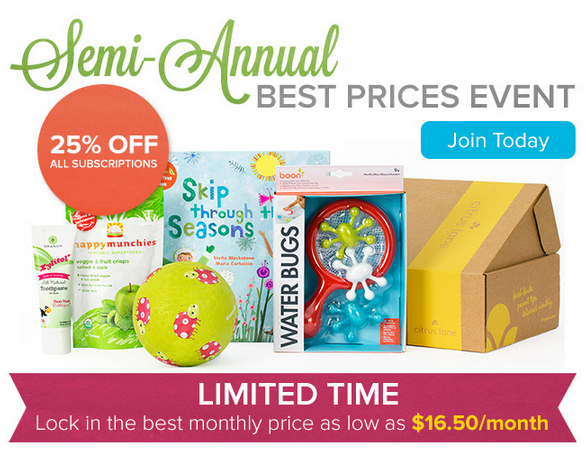 Best Price Event – 25% Off All Citrus Lane Subscriptions!