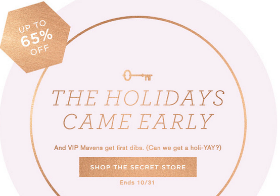 Julep Secret Store & Holiday Shop Open Now