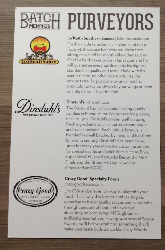 Batch Memphis Subscription Box Review - October 2014 Info
