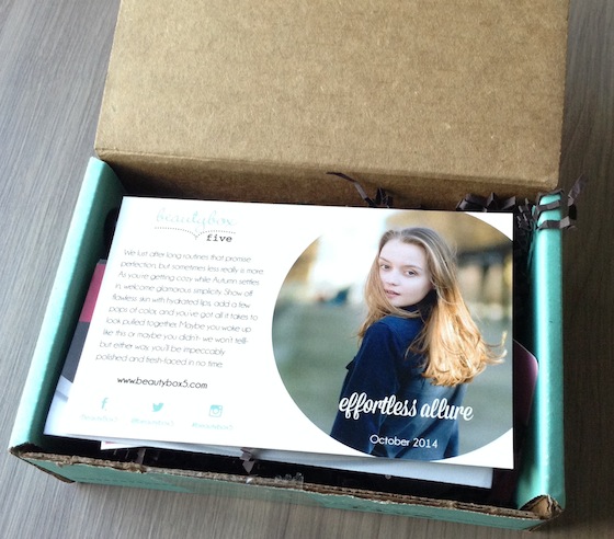 Beauty Box 5 Review & Coupon Code – October 2014 Box