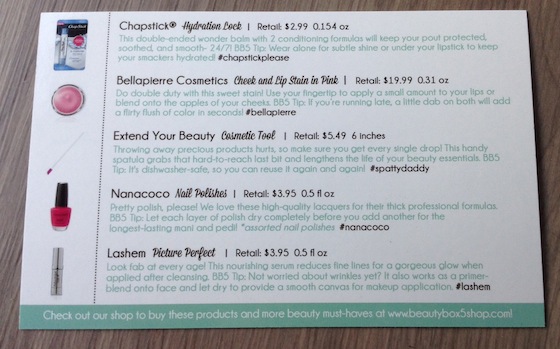 Beauty Box 5 Review & Coupon Code – October 2014 Info