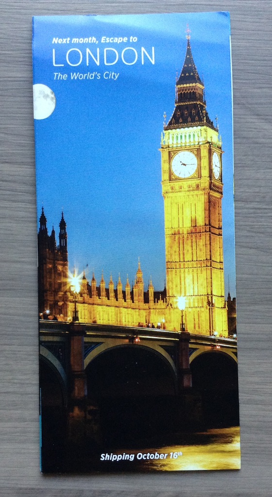 Escape Monthly Subscription Box Review - September 2014 London