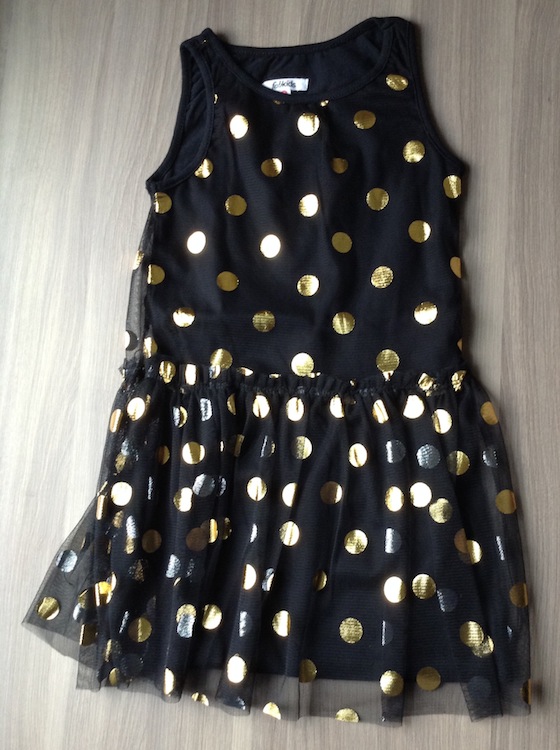 FabKids Subscription Review & Coupon – November 2014 Gold Dress