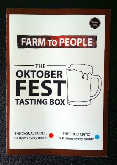 Farm to People Tasting Box Subscription Review – October 2014 Fest