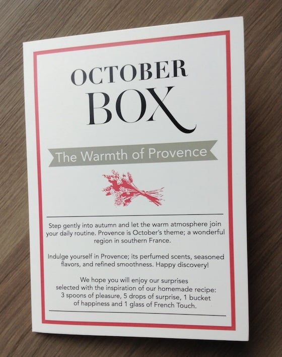 French Box Subscription Review – October 2014 Info