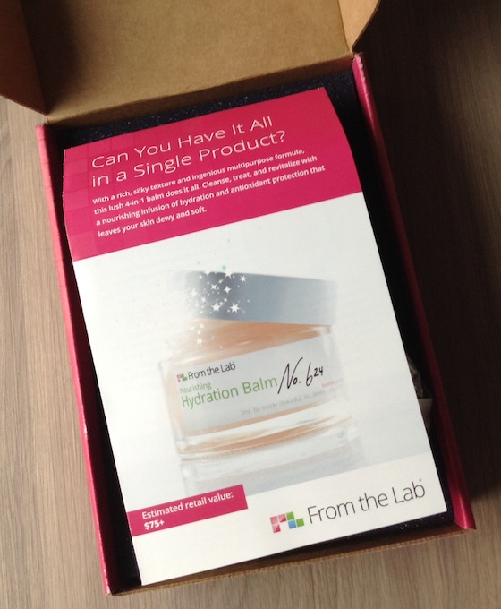 From The Lab Subscription Box Review - September 2014 Box
