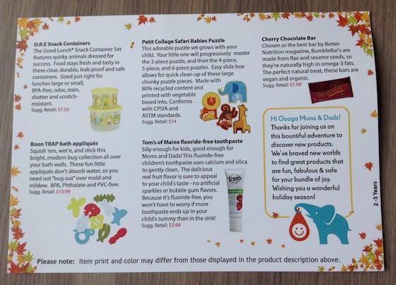 Googaro Subscription Box Review – October 2014 Info
