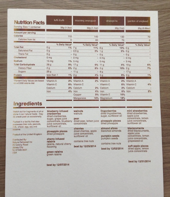 Graze Snack Subscription Box Review – October 2014 Info