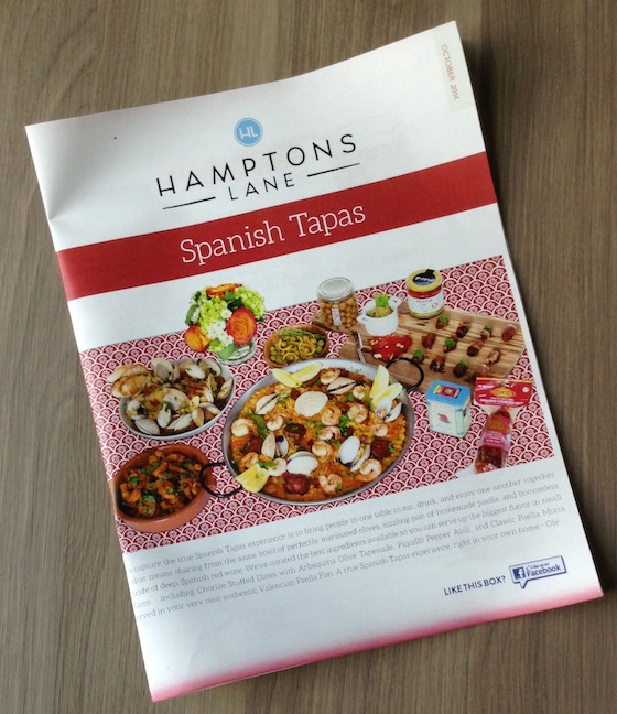 Hamptons Lane Subscription Box Review & Coupon – Oct 2014 Tapas