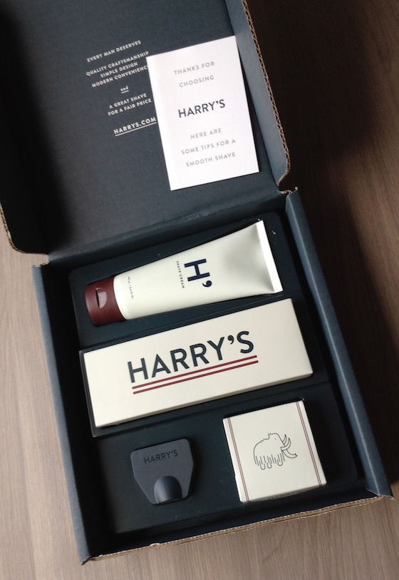 Harry's Razor Blade Subscription Review - October 2014 Kit