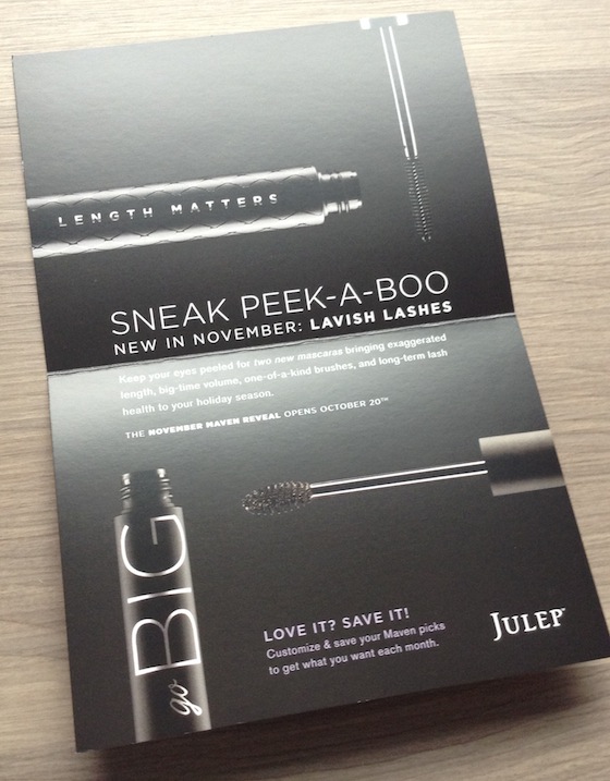 Julep Maven Review & Free Box Code – October 2014 Mascara
