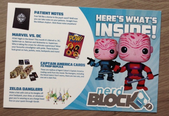  Nerd Block Subscription Box Review – October 2014 Info