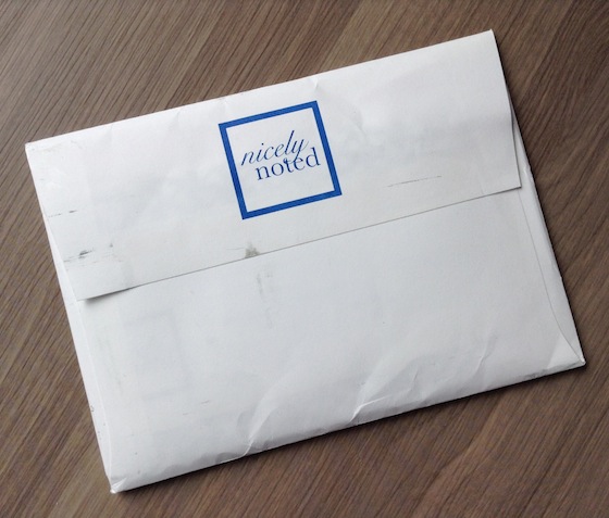 Nicely Noted Subscription Review – September 2014 Envelope