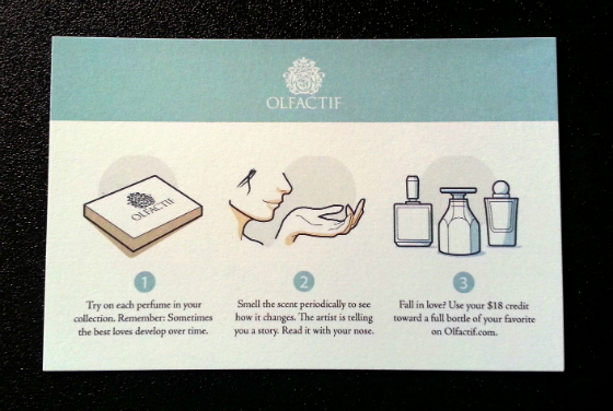 Olfactif Perfume Subscription Box Review – October 2014 Info
