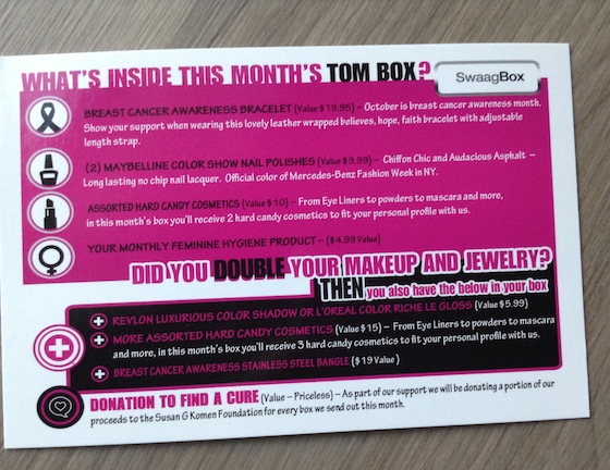 Swaag Box Review & $5 First Box Offer - October 2014 Info
