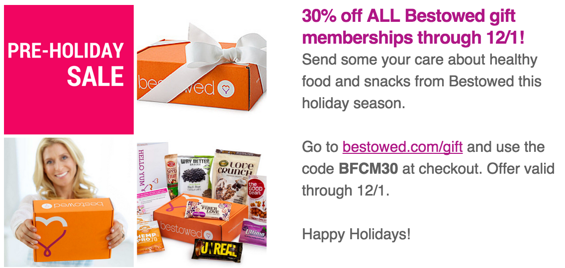 Bestowed Black Friday Deal – 30% Off Gift Memberships