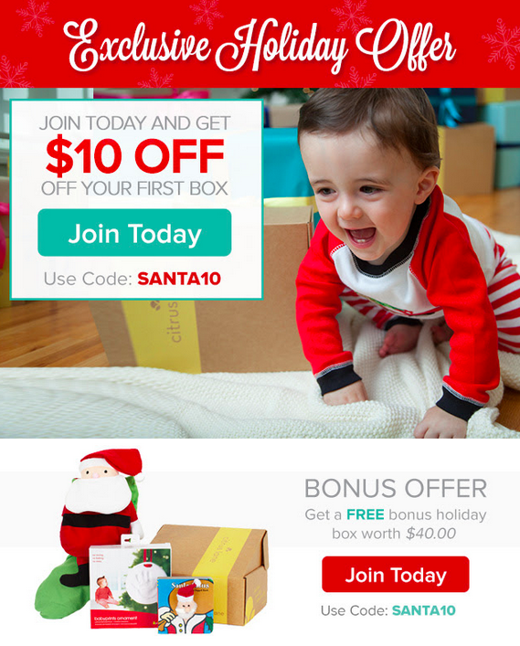 Free Holiday Bonus Box + $10 Off Your First Citrus Lane Box!
