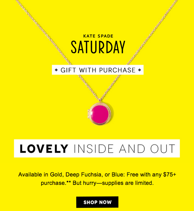 Get a Free Kate Spade Locket with Birchbox Purchase
