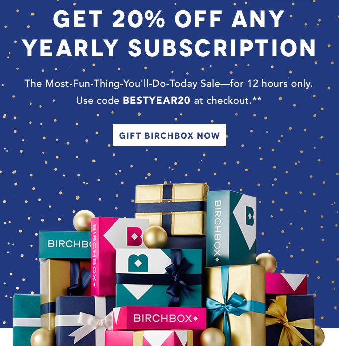 Yearly Birchbox Subscription Discount!