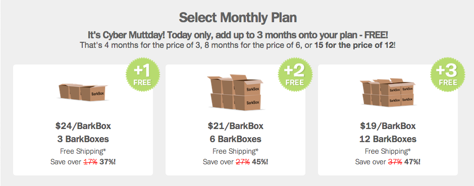 BarkBox deal options