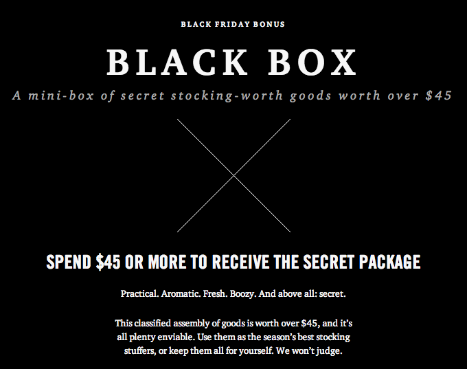 Bespoke Post Black Friday Deal - Free Black Box