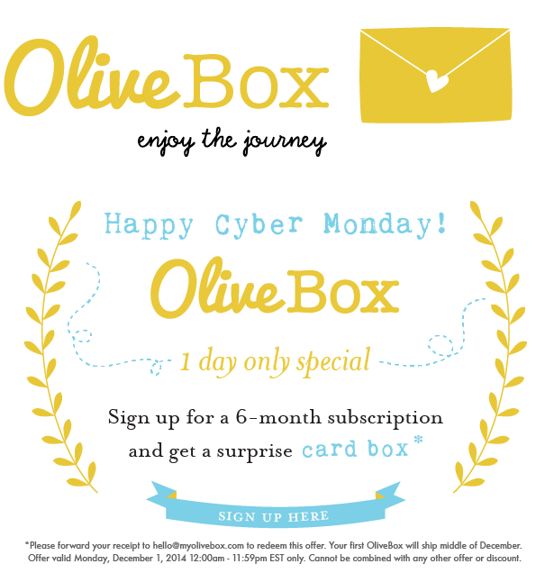 Olive Box Cyber Monday Deal – Free Card Box w/ Subscription