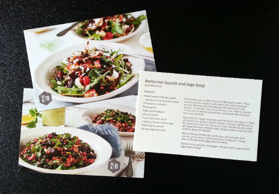 A Kitchen Box Subscription Box Review - November 2014 Recipe Cards