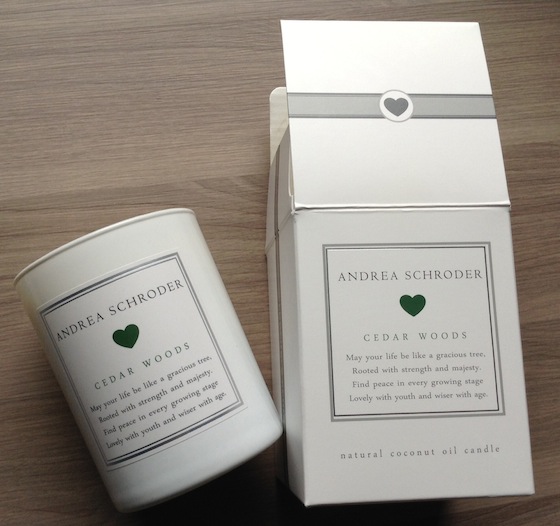 Andrea Schroder Candle Subscription Box Review – Nov 2014 Cedar Woods