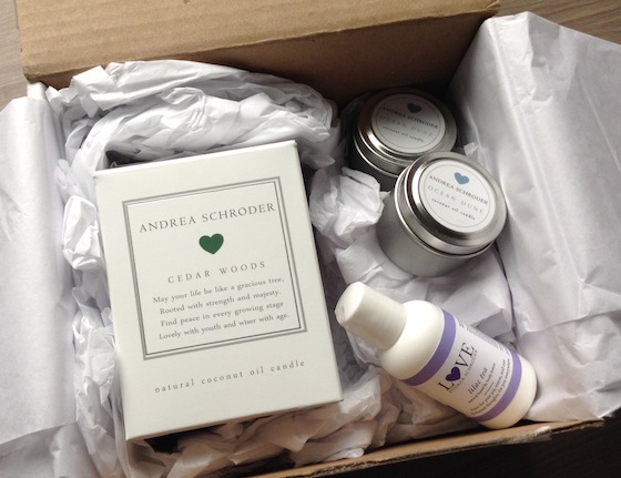 Andrea Schroder Candle Subscription Box Review – Nov 2014 Items
