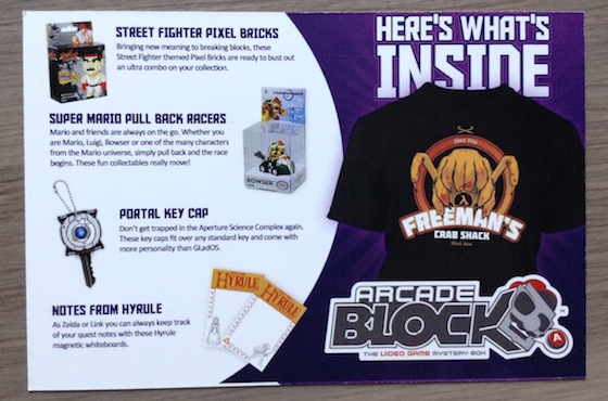 Arcade Block Subscription Box Review – October 2014 Info