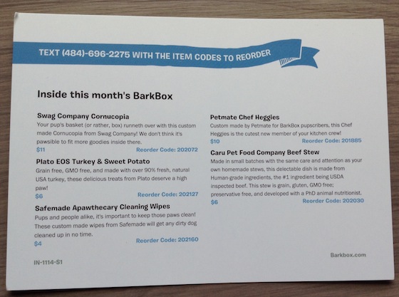 BarkBox Subscription Box Review & Coupon – Nov 2014 Info