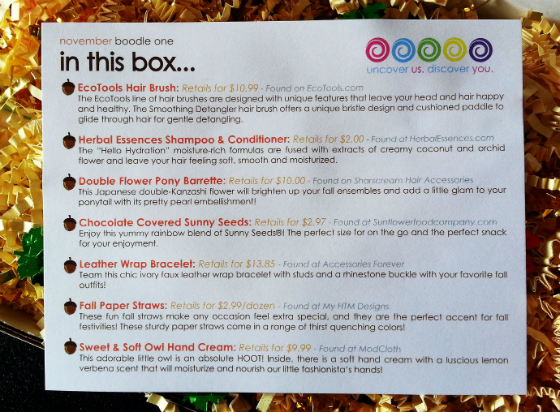 The Boodle Box Subscription Box Review – November 2014 Info