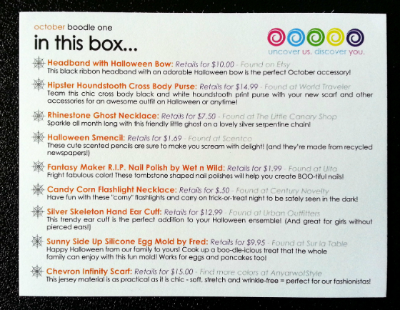 The Boodle Box Subscription Box Review - October 2014 Info