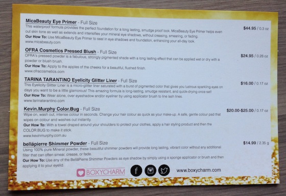 BoxyCharm Beauty Subscription Box Review – November 2014 Info