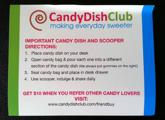 Candy Dish Club Subscription Box Review - Nov 2014 Info