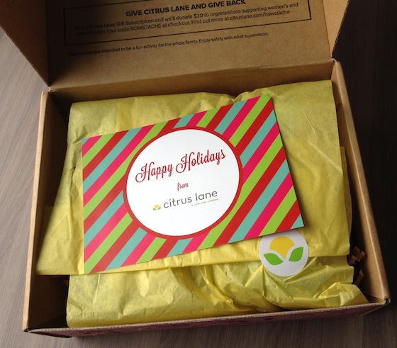 Citrus Lane Review & Coupon Code – November 2014 Box