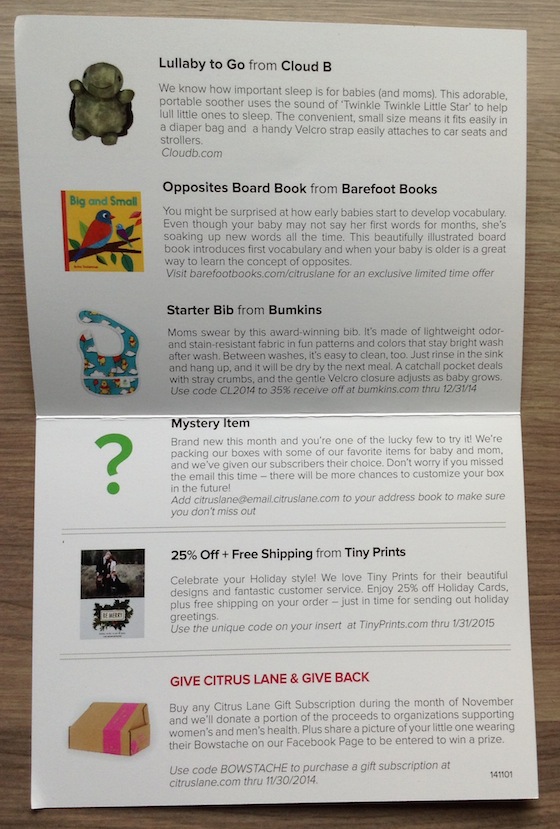 Citrus Lane Review & Coupon Code – November 2014 Info