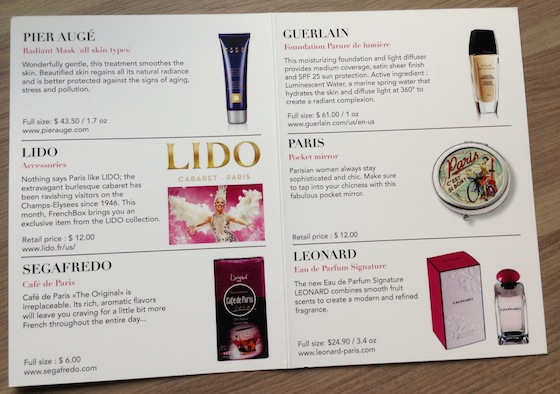 French Box Subscription Review – November 2014 Info