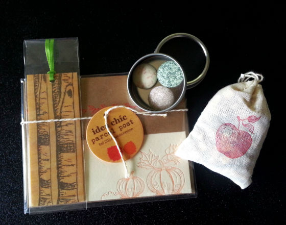 Idea Chic Parcel Post Subscription Box Review - Fall 2014 Birch