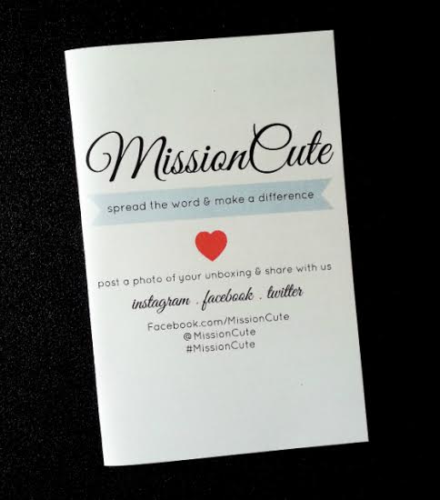 Mission Cute Subscription Box Review – October 2014 Card