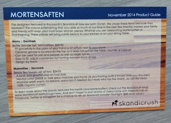 Skandicrush Subscription Box Review - October 2014 Info