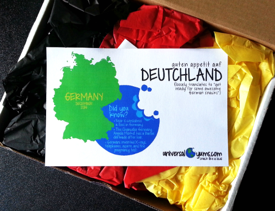 Universal Yums Subscription Box Review - December 2014 Germany