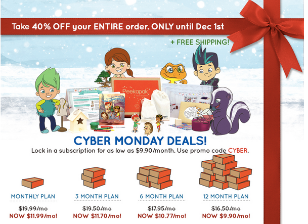 Peekapak Cyber Monday Deal – 40% Off All Subscriptions!