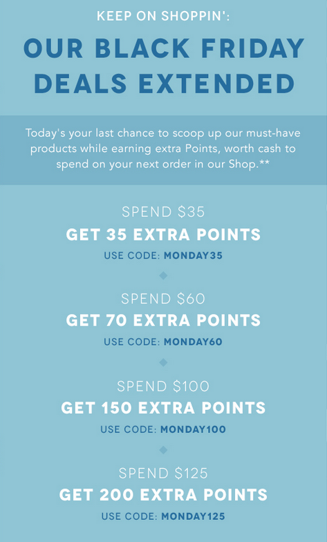 Birchbox Cyber Monday Bonus Points Offer!