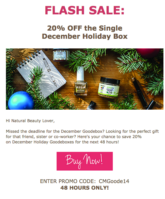 GoodeBox Cyber Monday Deal – 20% Off Single Holiday Box
