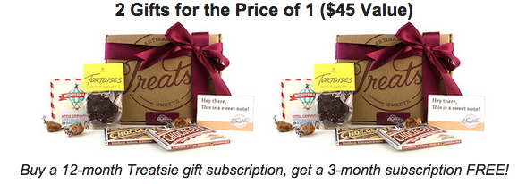 Treatsie Gift Subscription Promo – Free 3-Months with Purchase